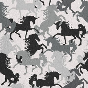 shumee ZUNANJE DEKORACIJSKE TKANINE OXFORD - motiv silhuete samoroga