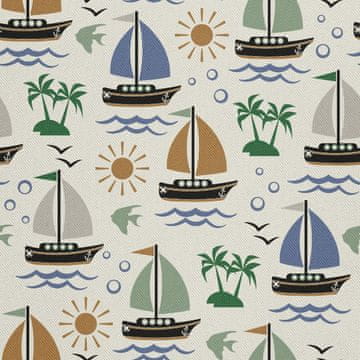 shumee ZUNANJE DEKORATIVNE TKANINE OXFORD - Motiv palm, jadrnic, sonca