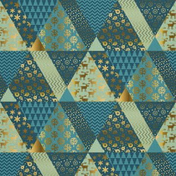 shumee ZUNANJE DEKORACIJSKE TKANINE OXFORD - Geometrijski božični motiv