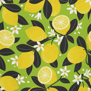 shumee ZUNANJE DEKORACIJSKE TKANINE OXFORD - Motiv cvetočih limon