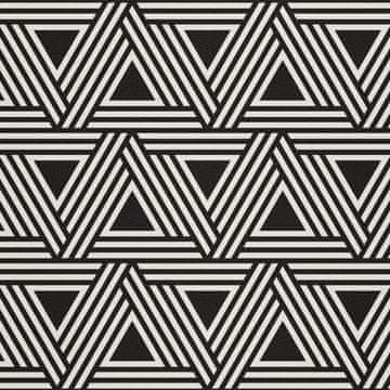 shumee ZUNANJE DEKORATIVNE TKANINE OXFORD - Motiv geometrijskih trikotnikov iz črt