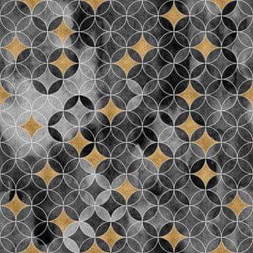 shumee ZUNANJE DEKORACIJSKE TKANINE OXFORD - Motiv sekajočih se krogov