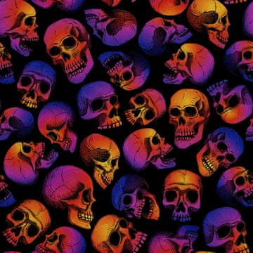 shumee ZUNANJE DEKORACIJSKE TKANINE OXFORD - Motiv človeških lobanj