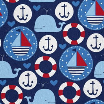 shumee ZUNANJE DEKORATIVNE TKANINE OXFORD - Motiv Jadrnice Kitovi