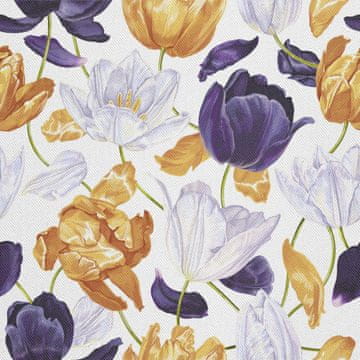shumee ZUNANJE DEKORACIJSKE TKANINE OXFORD - motiv tulipanov