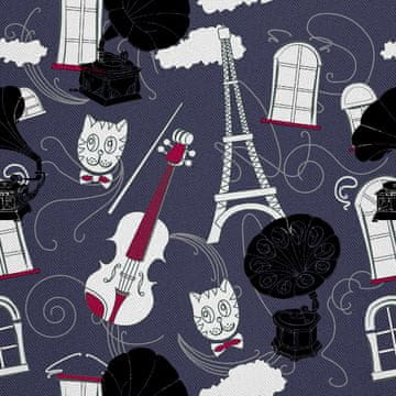 shumee ZUNANJE DEKORACIJSKE TKANINE OXFORD - motiv Pariz
