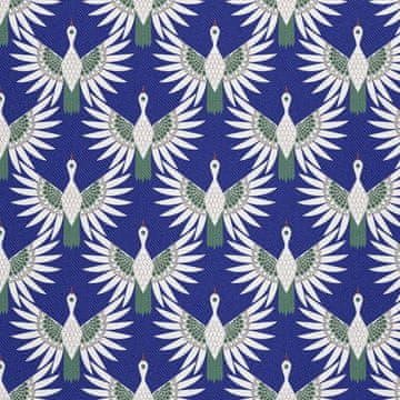 shumee ZUNANJE DEKORACIJSKE TKANINE OXFORD - Motiv štorklje v slogu art deco