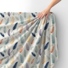 shumee Kraljevski žametni material iz poliestra za šivanje - motiv perja - RDX2534