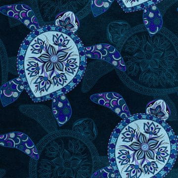 shumee Kraljevski žametni material iz poliestra za šivanje - motiv želv