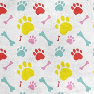 shumee Kraljevski žametni material iz poliestra za šivanje - motiv pisanih tac in kosti