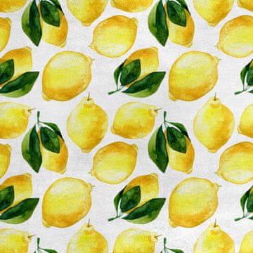 shumee Kraljevski žametni material iz poliestra za šivanje - motiv poslikanih limon 2