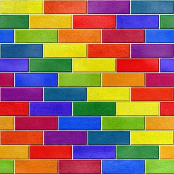 shumee Kraljevski žametni material iz poliestra za šivanje - motiv mavrične opeke