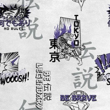 shumee Kraljevski žametni material iz poliestra za šivanje - motiv manga stripa