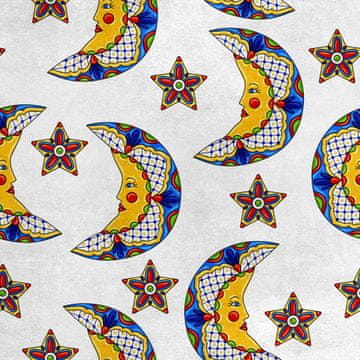 shumee Kraljevski žametni material iz poliestra za šivanje - motiv lune in zvezd