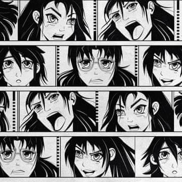 shumee Kraljevski žametni material iz poliestra za šivanje - motiv anime-manga 2