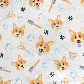 shumee Kraljevski žametni material iz poliestra za šivanje - Motif Dog Groomer