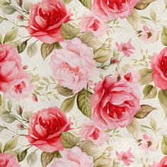 shumee Kraljevski žametni material iz poliestra za šivanje - motiv rož - RDX2686