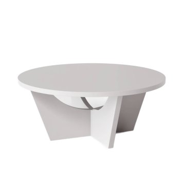 shumee Okrogla klubska mizica TORI Ø90 cm siva