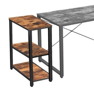 shumee Temno rjava nočna omarica, podaljšek pisalne mize, polica, 60x40x75 VB20 Begryf