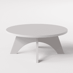 shumee Okrogla klubska mizica BELL Ø68 cm Siva