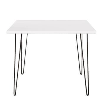 shumee LASNA Miza 90 x 90 cm za kuhinjo, dnevno sobo, jedilnico Bela