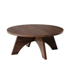 shumee Okrogla klubska mizica BELL Ø68 cm Čokoladni hrast