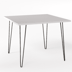 shumee LASNA Miza 90 x 90 cm za kuhinjo, dnevno sobo, jedilnico Siva