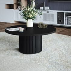 shumee Črna laminirana okrogla mizna plošča, premera 90 cm, za mizo ali klubsko mizico