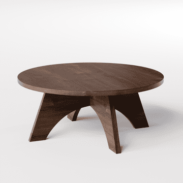 shumee YUKO okrogla klubska mizica Ø90 cm čokoladni hrast