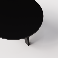 shumee ELLA okrogla klubska mizica Ø90 cm črne barve