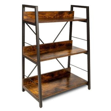 shumee Rustikalna temno rjava polica BEGRYF 61x35x84