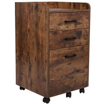 shumee Omarica na kolesih s predalom, temno rjava miza, 42x40x72 VBS3 Begryf