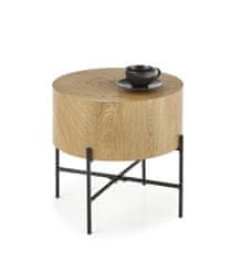 shumee Klubska mizica BROOKLYN-S naravni hrast/črna