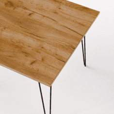 shumee Miza HAIRPIN 90 x 90 cm za kuhinjo, dnevno sobo, jedilnico, Craft Oak