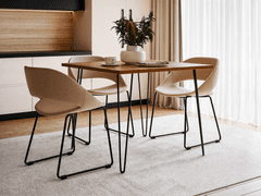 shumee Miza HAIRPIN 90 x 90 cm za kuhinjo, dnevno sobo, jedilnico, Craft Oak