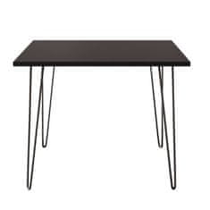 shumee LASNA Miza 90 x 90 cm za kuhinjo, dnevno sobo, jedilnico Črna
