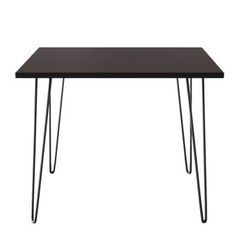 shumee LASNA Miza 90 x 90 cm za kuhinjo, dnevno sobo, jedilnico Črna