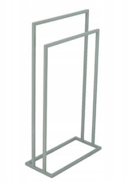 shumee MODERNO OBEŠALNIK ZA BRISAČE Z 2 KRAJIMA, KOVINSKI, LOFT, SREBRN 010/W-16-2W-84S