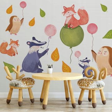 INNA Otroške nalepke Živali na balonih 100x200cm