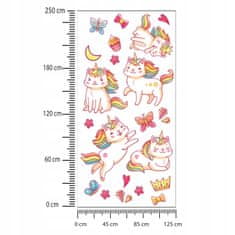 shumee Otroške nalepke Barviti samorogi 125x250cm