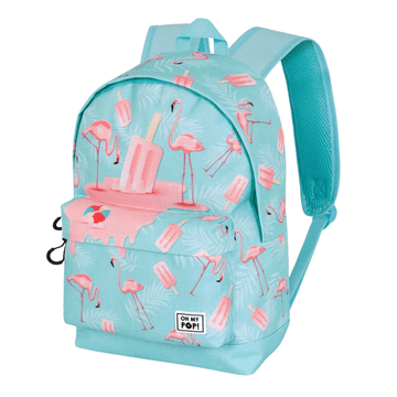 KARACTERMANIA Oh My Pop! Enoprekatni šolski nahrbtnik Ice Flamingo Blue 31x44x18 cm