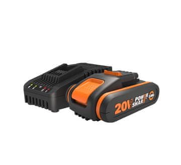 shumee 2,0 Ah 20 V baterija s polnilnikom Worx Power Share WA3601