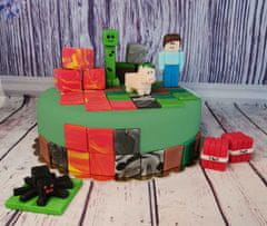 shumee Sladkorni kvadratki, ploščice iz lave, Minecraft torta