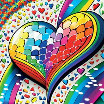 Yazz Puzzle Kvadratna sestavljanka Mosaic heart 1023 kosov