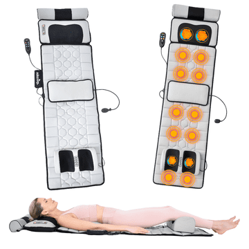 Nikcorp Masažna podloga za celo telo z ogrevanjem in daljincem | Vibracijska blazina za stol ali posteljo 170x50 cm