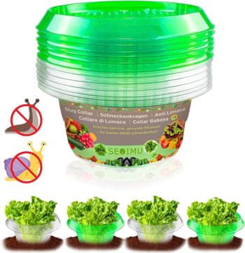 Nikcorp Zaščitni obroči proti polžem 20 kosov | Plastični ovratniki za zaščito rastlin na vrtu | Večkratna uporaba