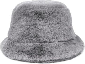 Nikcorp Zimski ribiški klobuk iz krzna in flisa, topel in zložljiv, za moške in ženske, velikost 60-64 cm, siv