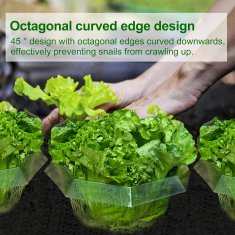 Nikcorp Zaščitni obroči proti polžem 20 kosov, ovratnice za rastline, zaščita za solato in zelenjavo, zeleni, večkratna uporaba