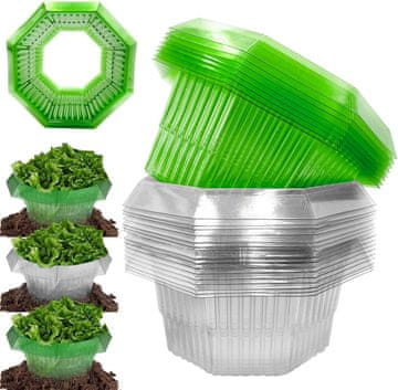 Nikcorp Zaščitni obroči proti polžem 10 kosov | Ekološka zaščita za vrtne rastline | Ovratniki za zelenjavo in rože