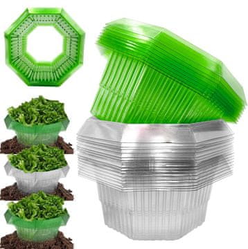 Nikcorp Zaščitne ovratnice proti polžem 20 kosov Ø 24 cm | Obroči za zaščito rastlin, solate in zelenjave pred škodljivci